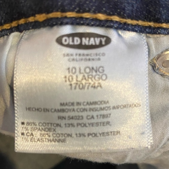 Old Navy the Diva denim jeans size 10 long low rise Bootcut stretch - Picture 6 of 7